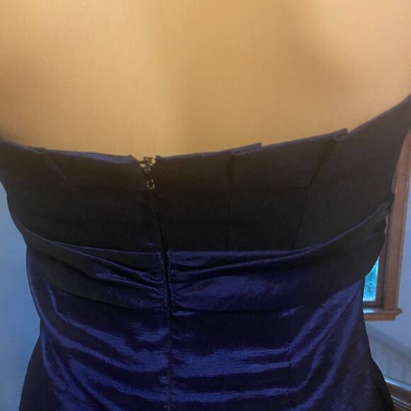 Gorgeous Metallic Blue Mini-Dress - Sz 2 - Picture 4 of 7